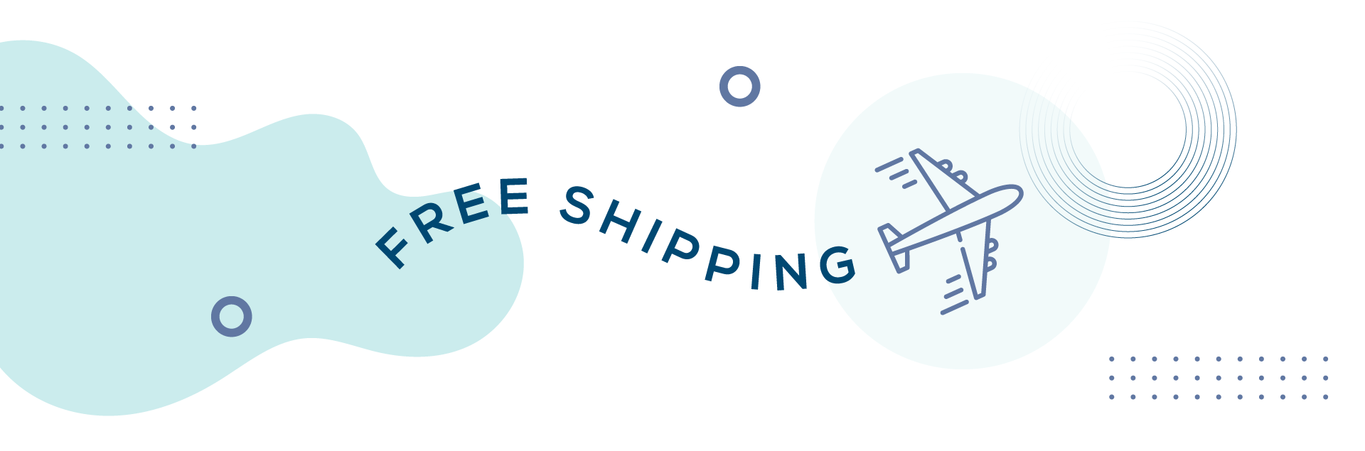 Free shipping logo on a white background