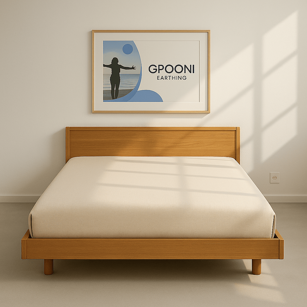 Grounding Fitted Bed Sheet Beige - Organic Cotton
