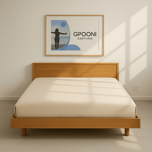 Grounding Fitted Bed Sheet Beige - Organic Cotton