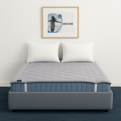 Grounding plush mat for bed