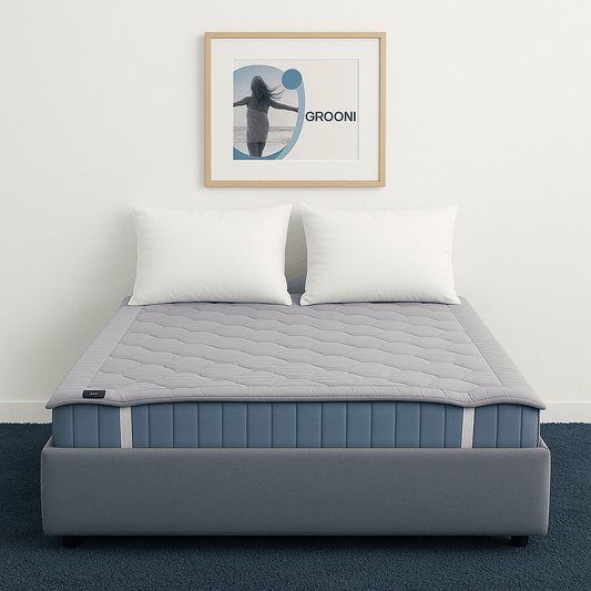 Grounding plush mat for bed